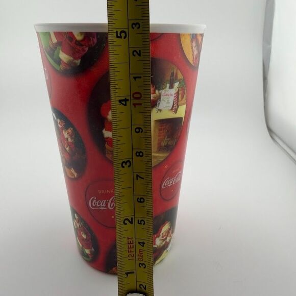 Vintage Gibson Coca-Cola Christmas Santa 5 Inch Melamine Cups, Set of 10 - Picture 11 of 12